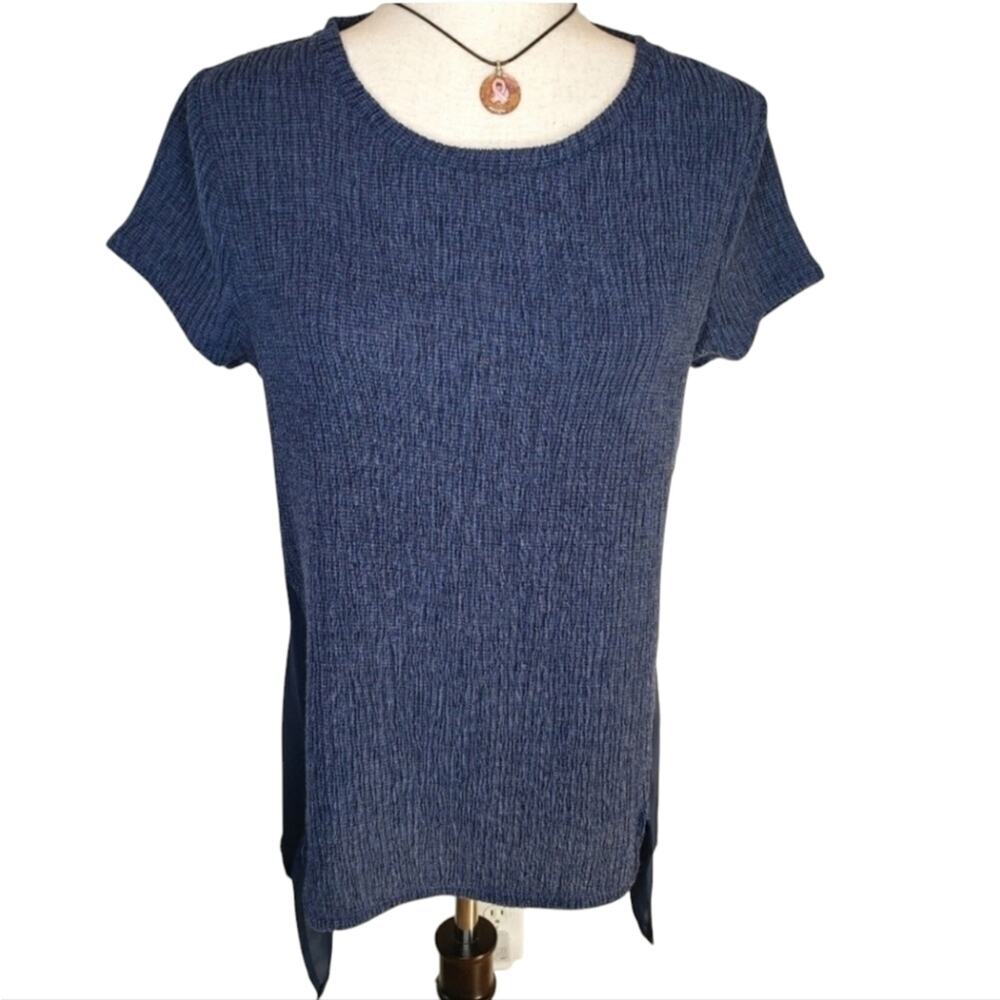 High Low Simply Vera Verawang Lace Sides Top Medium Petite